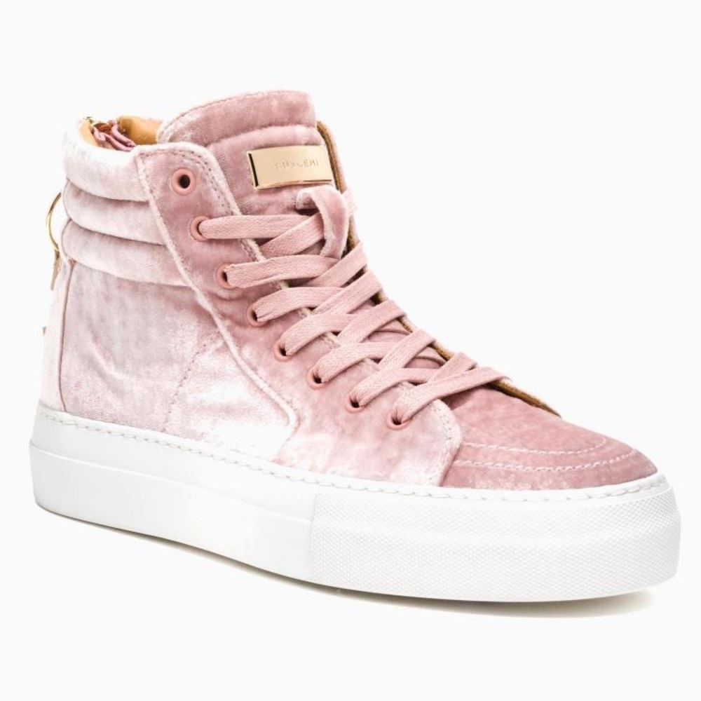 Buscemi High Top Sneakers Women Size 6 pink velvet